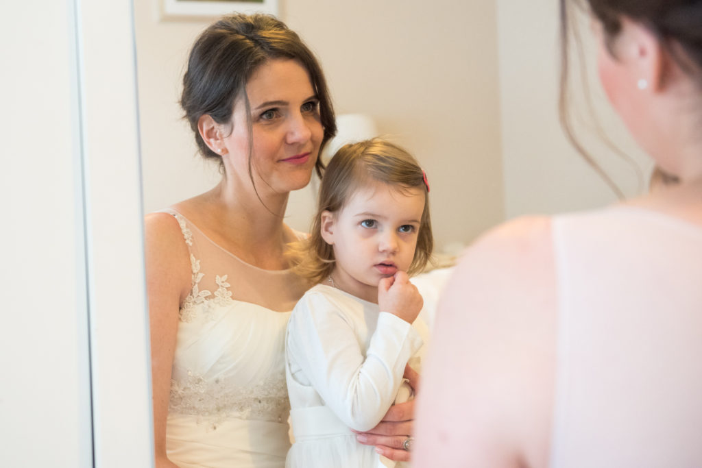 bride and daughter